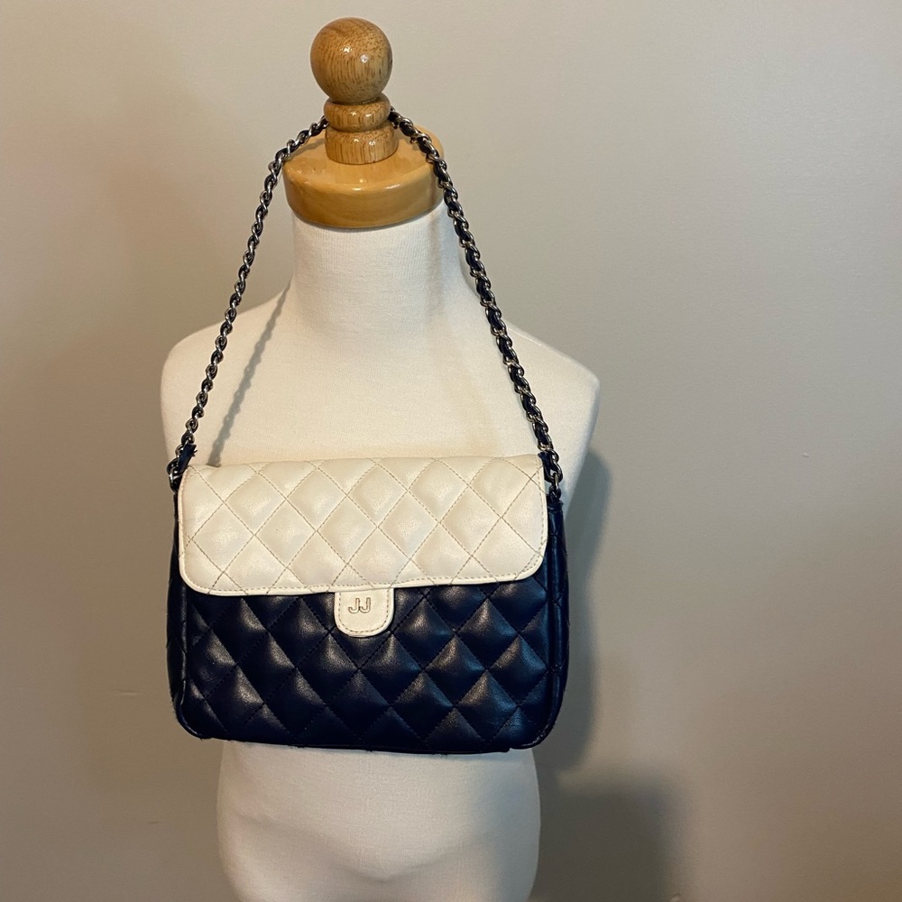 Janie and Jack purse blue end white